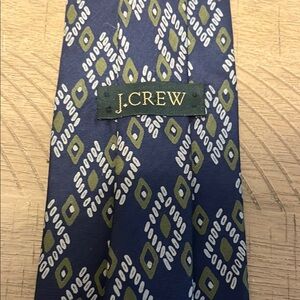 J. Crew Blue and White Silk Ties with Classic Patterns